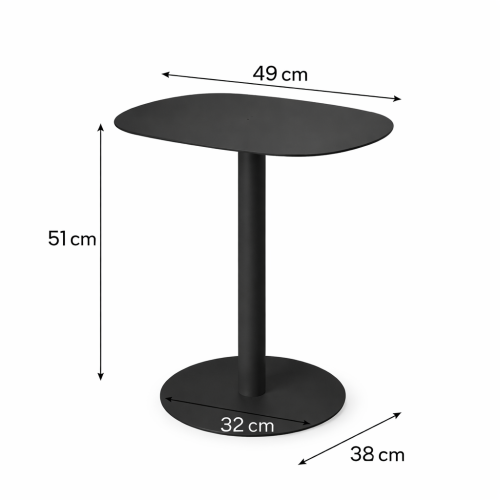 Tavolino design SKANDY in metallo stile scandinavo