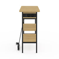 IDMarket - Tavolino DETROIT - comodino con ciabatta - design industriale