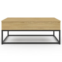 IDMarket - Tavolino DETROIT con piano sollevabile, design industriale