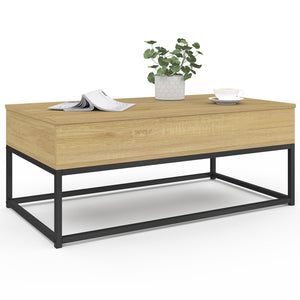 IDMarket - Tavolino DETROIT con piano sollevabile, design industriale