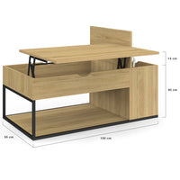 IDMarket - Tavolino DETROIT con scatola dal design industriale