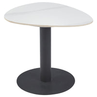 Tavolino Drop 60x50x50cm Bianco Marmorizzato E Nero