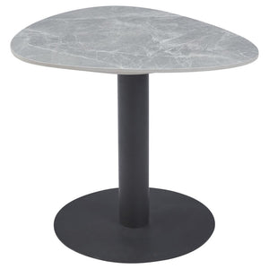 Tavolino Drop 60x50x50cm Grigio Marmorizzato E Nero