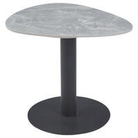 Tavolino Drop 60x50x50cm Grigio Marmorizzato E Nero