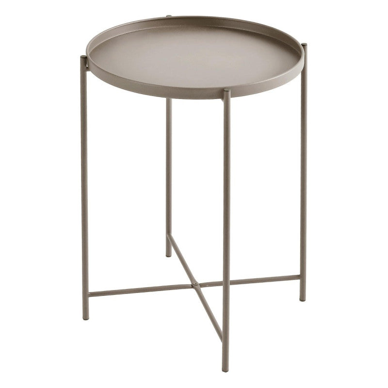 Tavolino Frosty Grigio ø37xh50 Cm Metallo