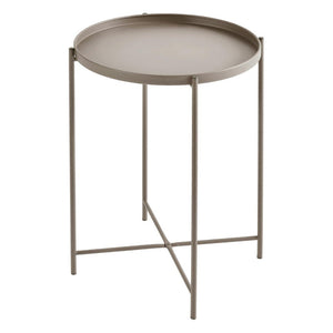 Tavolino Frosty Grigio ø37xh50 Cm Metallo