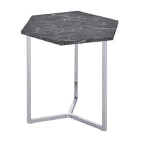 Tavolino Hexa Nero+cromato 48x41x46
