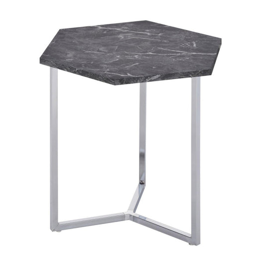 Tavolino Hexa Nero+cromato 48x41x46