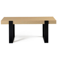 IDMarket - Tavolino in legno e nero PHOENIX