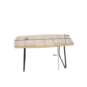 LÚZETE - TAVOLINO IN RATTAN 90 CM VOLCANO