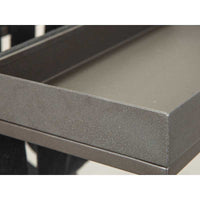 Tavolino Inter Link 35x35x40cm in metallo verniciato Antracite con porta riviste in lana cotta