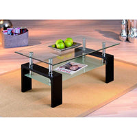 Tavolino Inter Link dim.100x60x45h mdf laccato nero