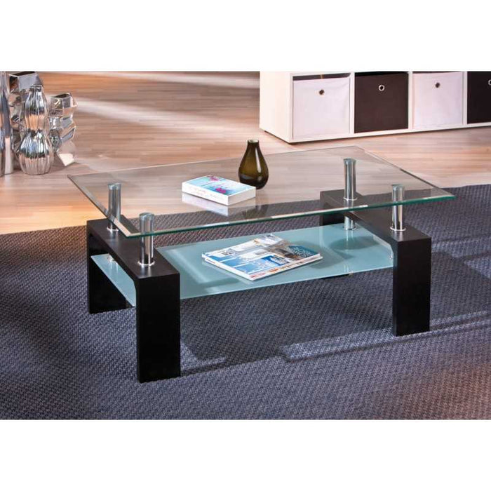 Tavolino Inter Link dim.100x60x45h mdf laccato nero