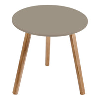Tavolino Lizzy Greige ø40xh40 Cm Mdf + Bamboo