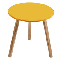 Tavolino Lizzy Senape ø40xh40 Cm Mdf+bamboo