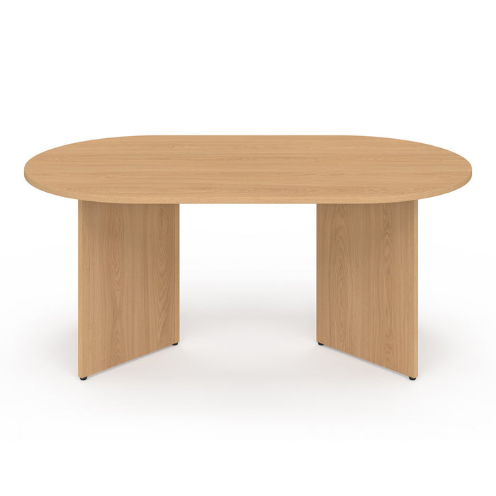 IDMarket - Tavolino ovale MARTHE 110 cm effetto legno di faggio