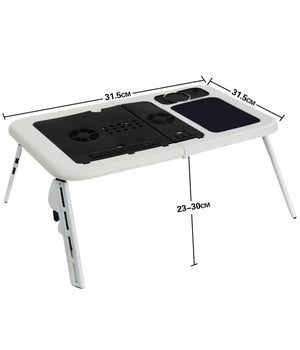 Tavolino Pc Supporto Pieghevole Notebook Computer Tavolo Base Con Ventole         
