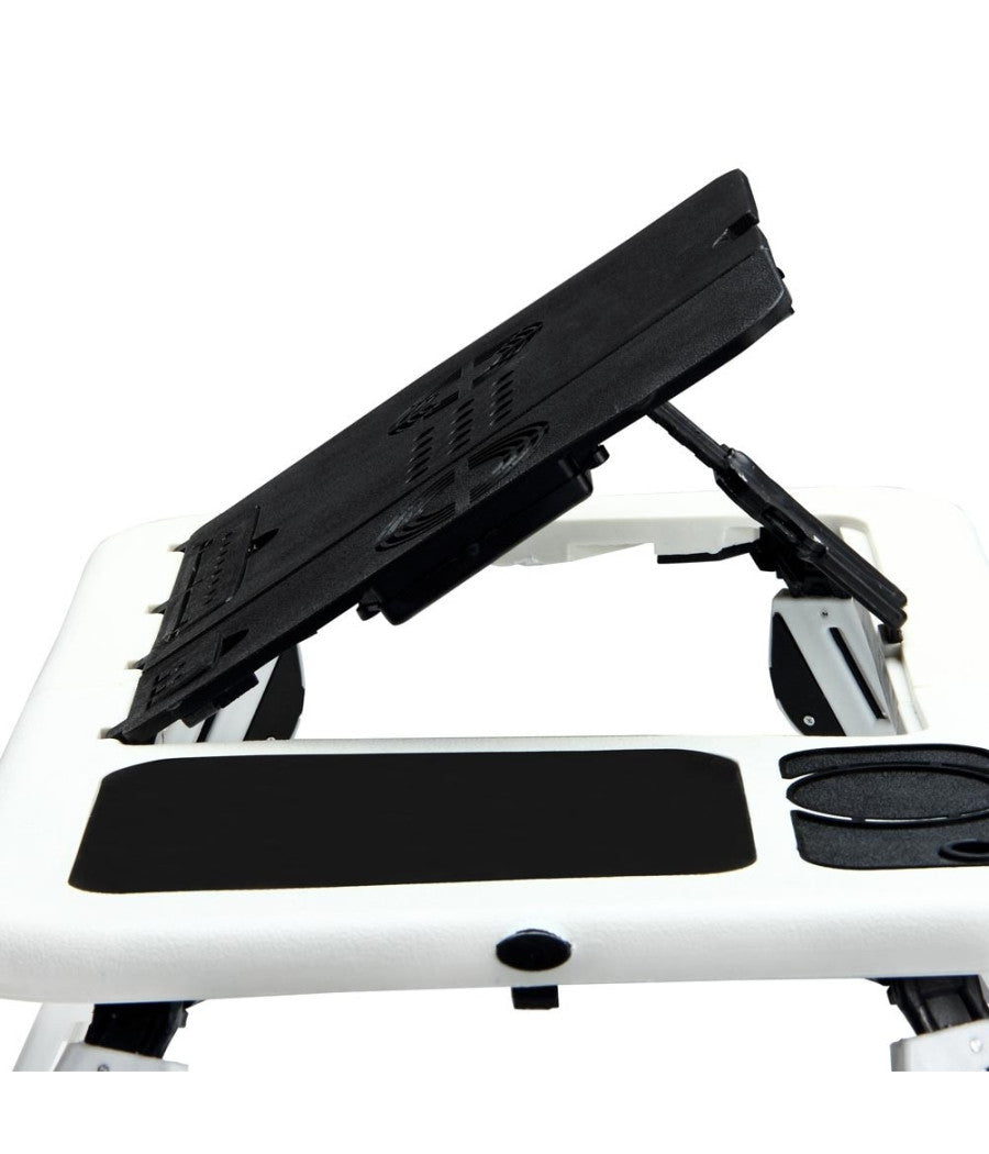 Tavolino Pc Supporto Pieghevole Notebook Computer Tavolo Base Con Ventole         