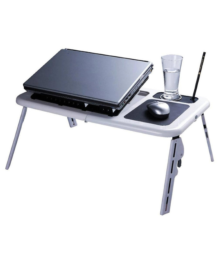 Tavolino Pc Supporto Pieghevole Notebook Computer Tavolo Base Con Ventole         