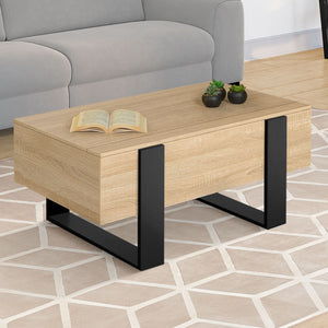 IDMarket - Tavolino PHOENIX in legno e nero