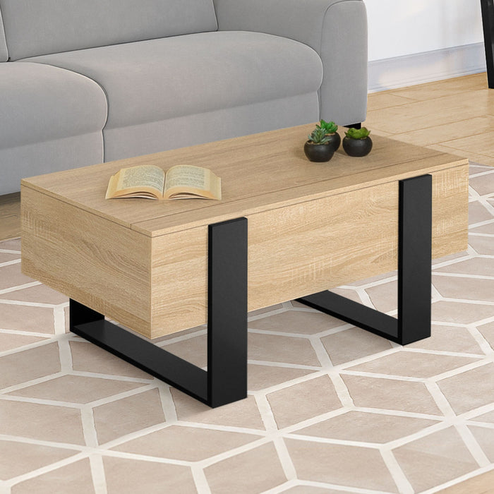 IDMarket - Tavolino PHOENIX in legno e nero