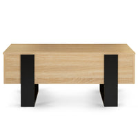 IDMarket - Tavolino PHOENIX in legno e nero