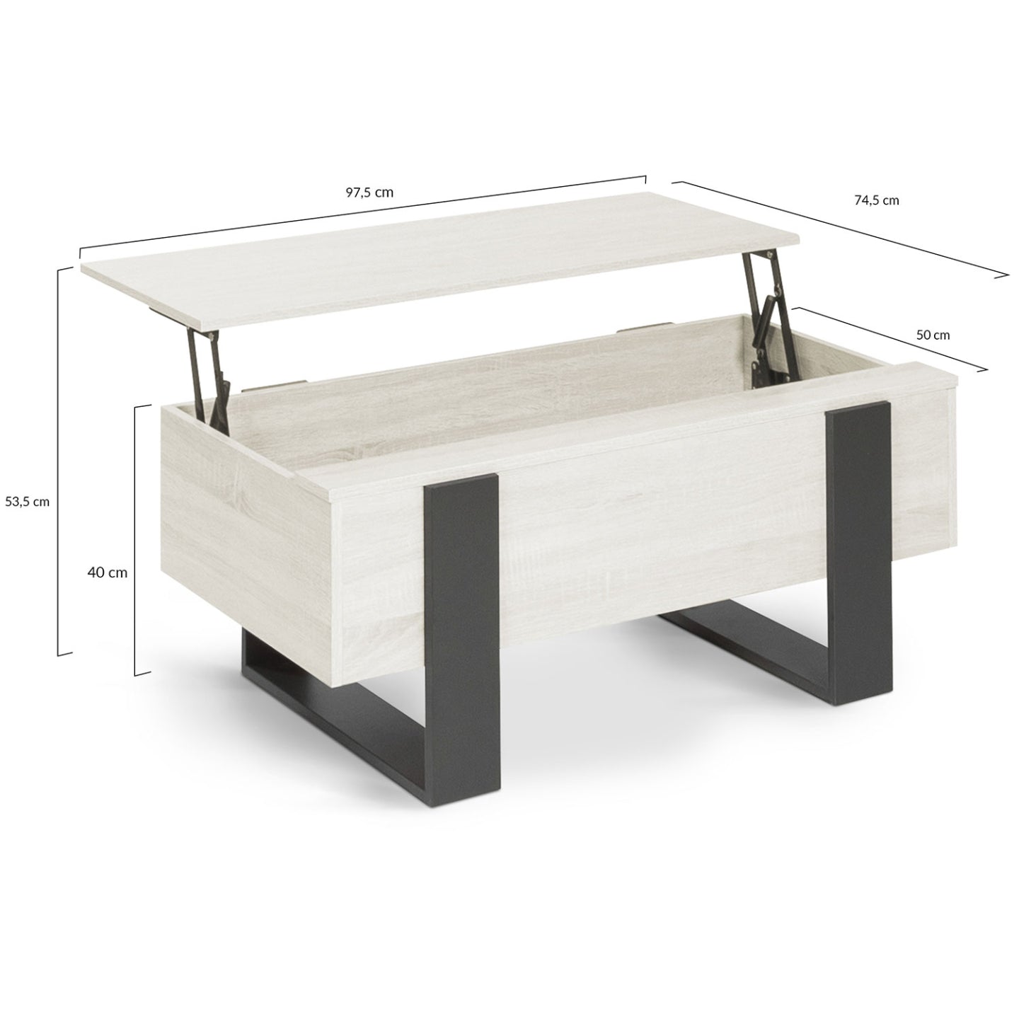 IDMarket - Tavolino PHOENIX, legno grigio