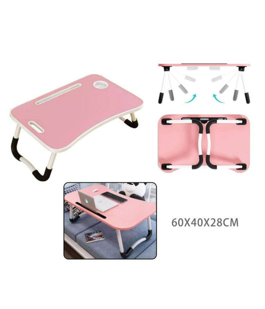 Tavolino Pieghevole Rosa Supporto Per Computer Portatile Laptop Salvaspazio Casa         