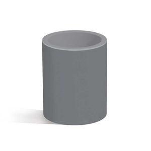 Tavolino Relax Cromia in Polimero Monacis - Vetro Ø40 Cm - 50 H