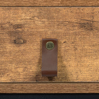 IDMarket - Tavolino rettangolare CHICAGO, 2 cassetti, design industriale