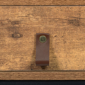 IDMarket - Tavolino rettangolare CHICAGO, 2 cassetti, design industriale