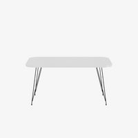 Tavolino rettangolare Reeta bianco e gambe nere