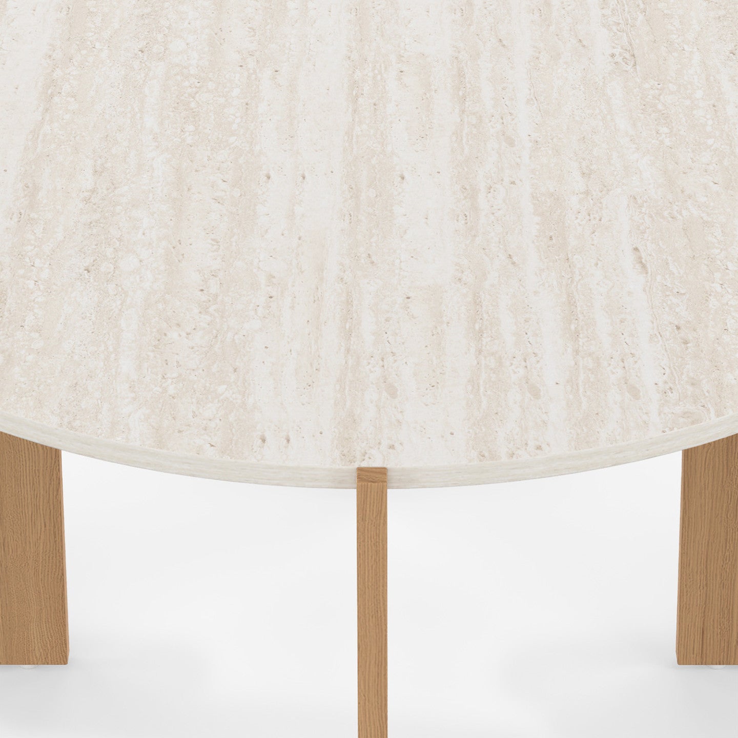 IDMarket - Tavolino rotondo ARMONIA 73 cm effetto travertino