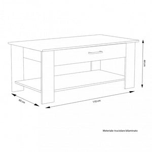 TAVOLINO SALOTTO MYRTO ROVERE CHIARO