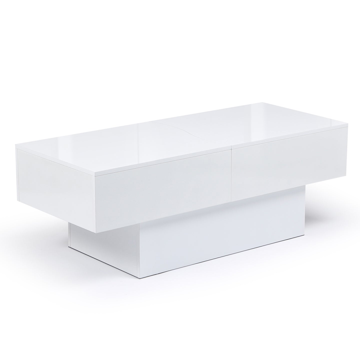 IDMarket - Tavolino scorrevole MARTA legno bianco