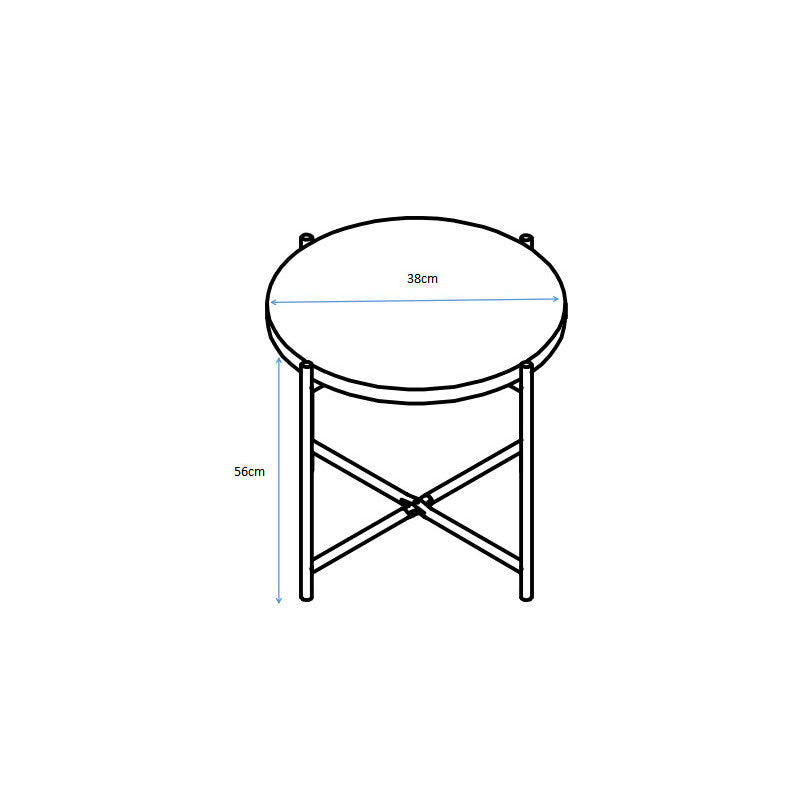 Tavolino Sven ø38x56h Cm Naturale