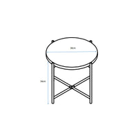 Tavolino Sven ø38x56h Cm Naturale