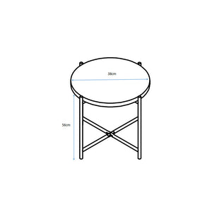 Tavolino Sven ø38x56h Cm Naturale