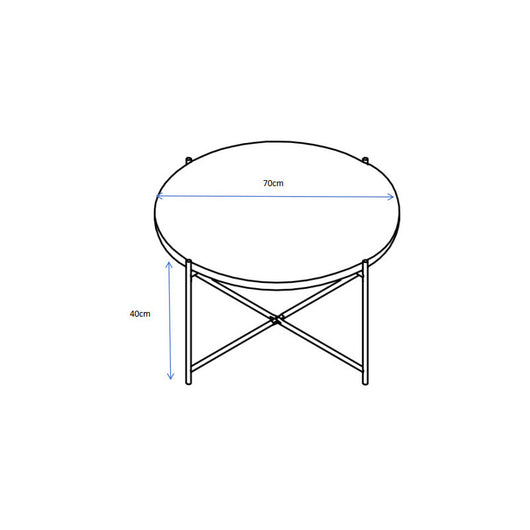 Tavolino Sven ø70x40h Cm Naturale