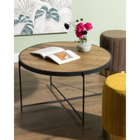 Tavolino Sven ø70x40h Cm Naturale