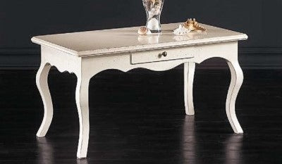 Tavolino rettangolare laccato bianco opaco misura l.100 p.50 h.45