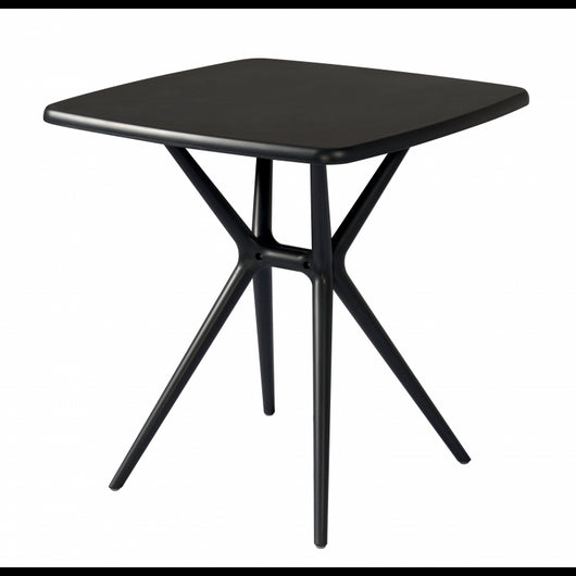 Set Di 2 Tavoli 70X70 Messina Polipropilene Con Fibra Di Vetro Antracite Moia