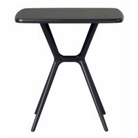 Set Di 2 Tavoli 70X70 Messina Polipropilene Con Fibra Di Vetro Antracite Moia