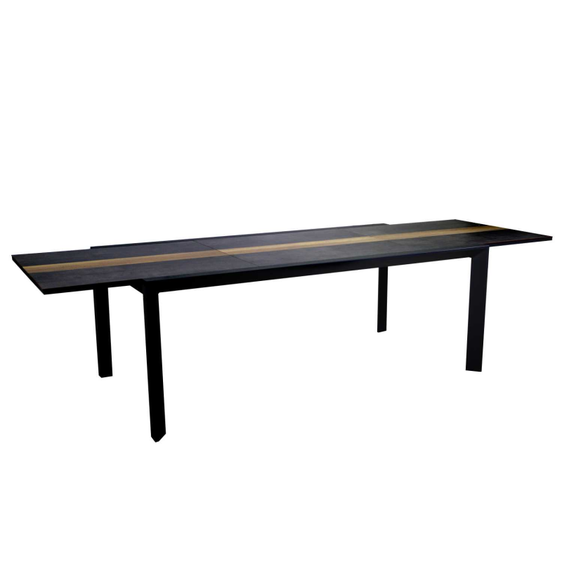 Tavolo alluminio allungabile Riverside antracite hpl cm 200/300,5x104h76