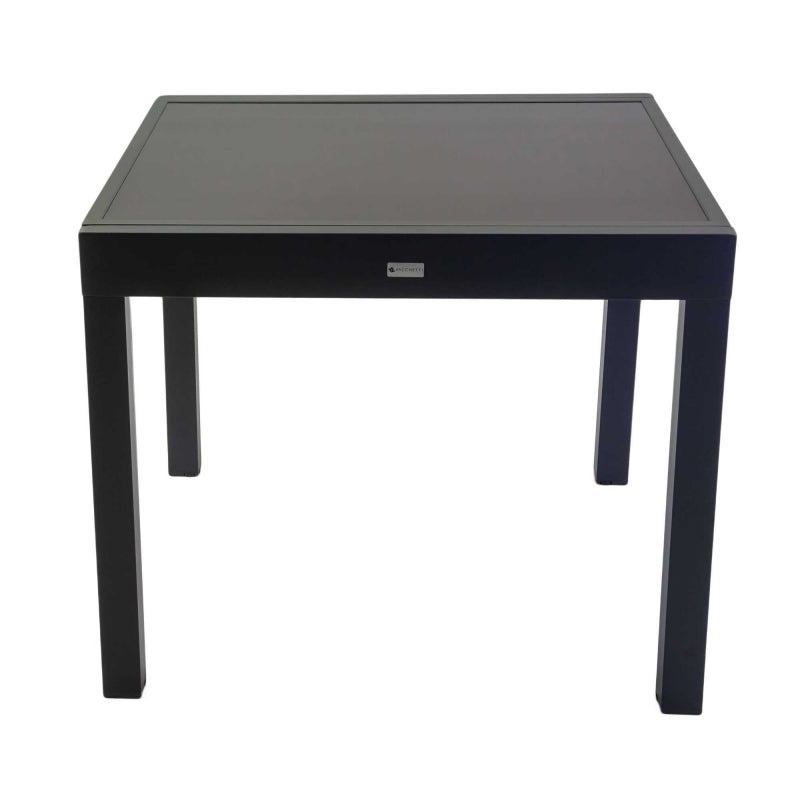 Tavolo alluminio boise allungabile antracite quadro cm90/180x90h75