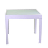 Tavolo alluminio boise bianco opaco allungabile cm90/180x90h75