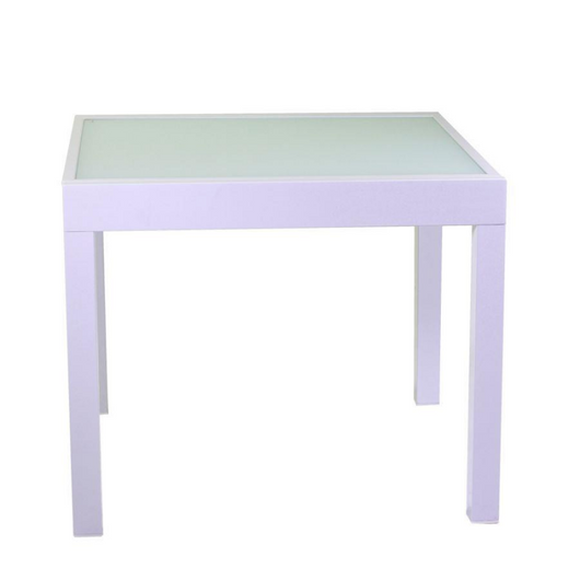 Tavolo alluminio boise bianco opaco allungabile cm 90/180x90h75