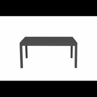 Tavolo alluminio boston allungabile antracite rettangolare cm160/220x90h76