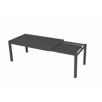 Tavolo alluminio boston allungabile antracite rettangolare cm 160/220x90h76