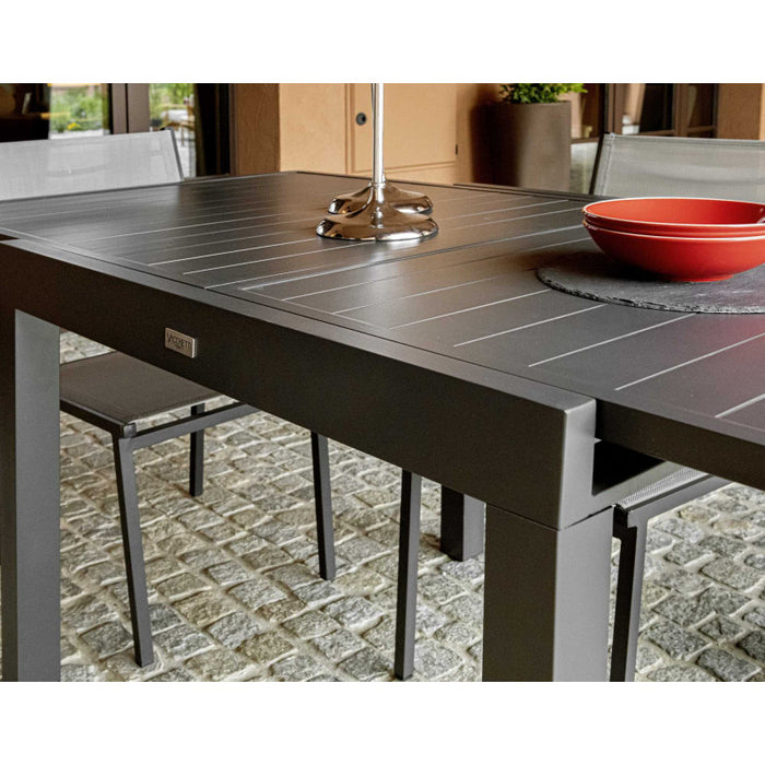 Tavolo alluminio Cleveland allungabile antracite cm 125/250x75h75